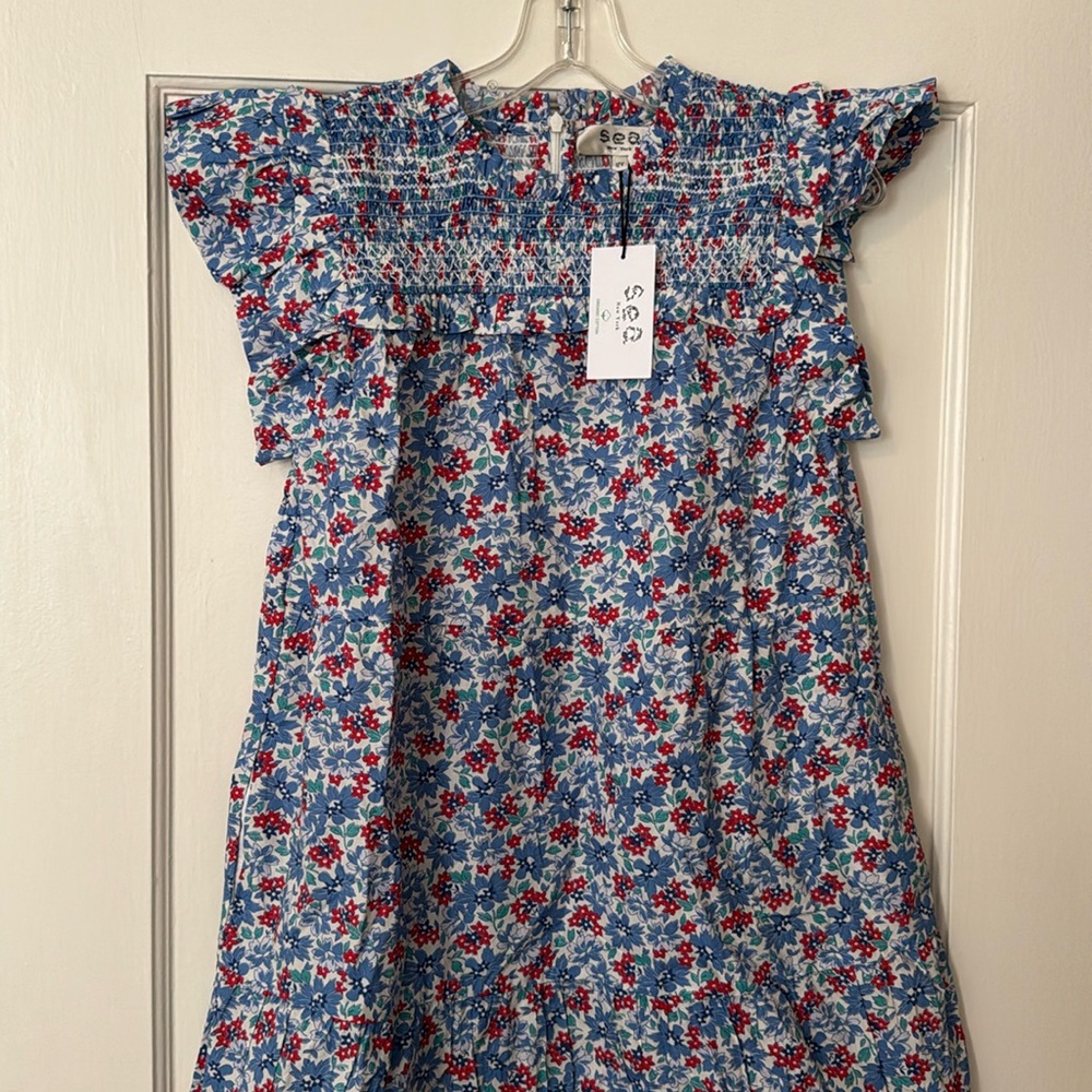 Girls Sea Smocked Dress